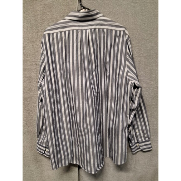 Brooks Brothers 1818 Regent Shirt XXL Blue White Striped Non-Iron Cotton Mens - Picture 11 of 11